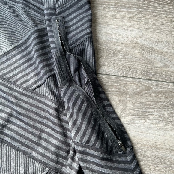 BCBGMAXAZRIA Corissa Black Grey Striped-Panel Dress - Picture 11 of 14